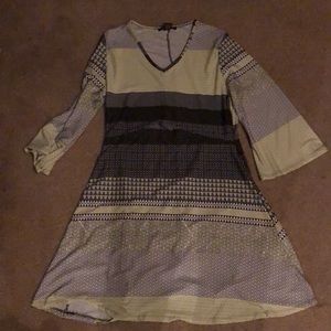 RobertLouis green and gray stripped dress